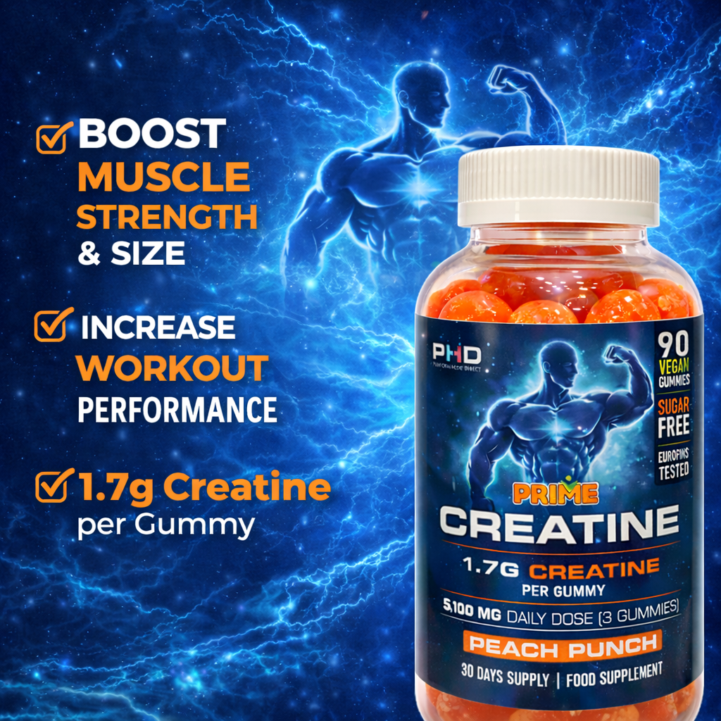 Prime Creatine – “Pure Creatine Peach Punch Gummies”