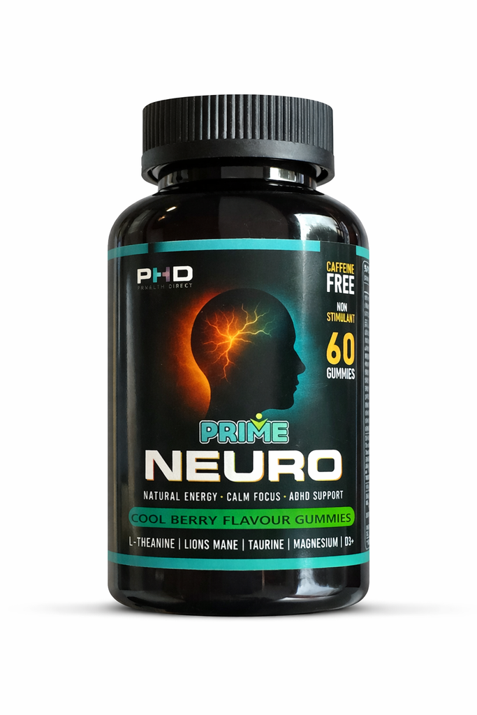 PRIME NEURO gummies — Calm Focus. Clear Mind. Natural Mental Energy. ADHD Support
